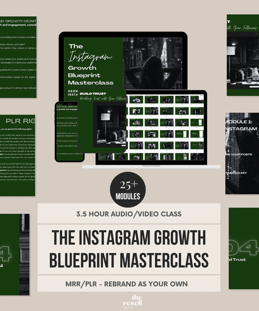 The Instagram Growth Masterclass 3 Hour Video Course | 25 Modules, 99 Videos | Viral IG 101 Blueprint Mini Course | Digital Marketing Course with PLR & MRR