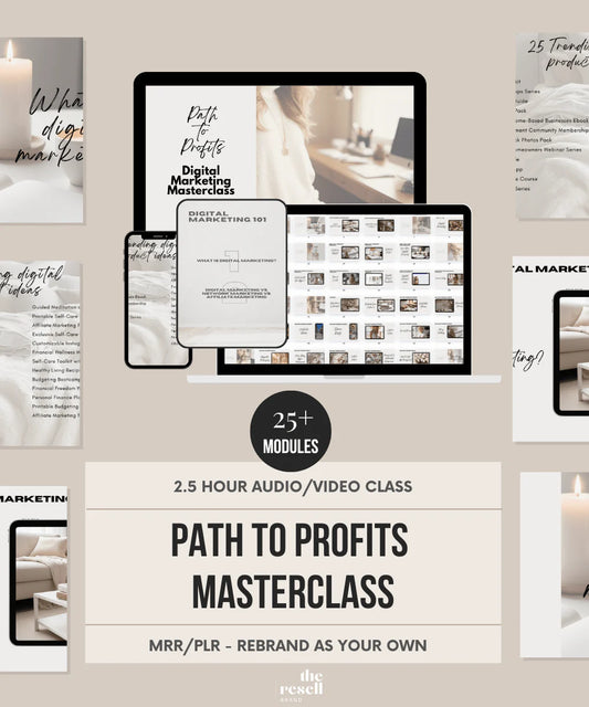 Path to Profits Masterclass | 2.5 Hours Video Audio Course | Viral IG 101 Mini Digital Marketing Course PLR & MRR