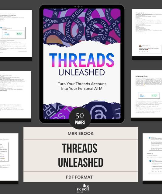 Threads Unleashed eBook Guidebook | MRR | How to Increase Sales & Revenue Through Instagram Threads