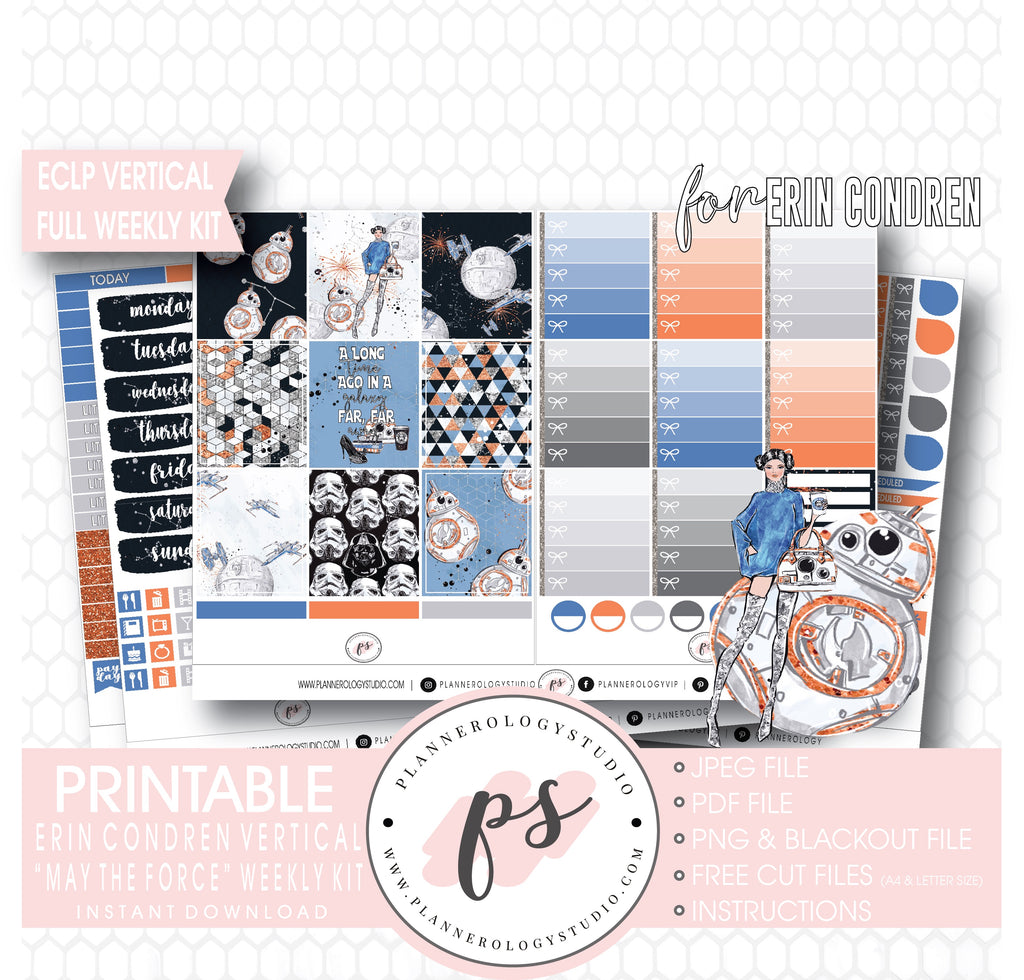 Free Printable Weekly Planner Stickers fits Erin Condren Planner