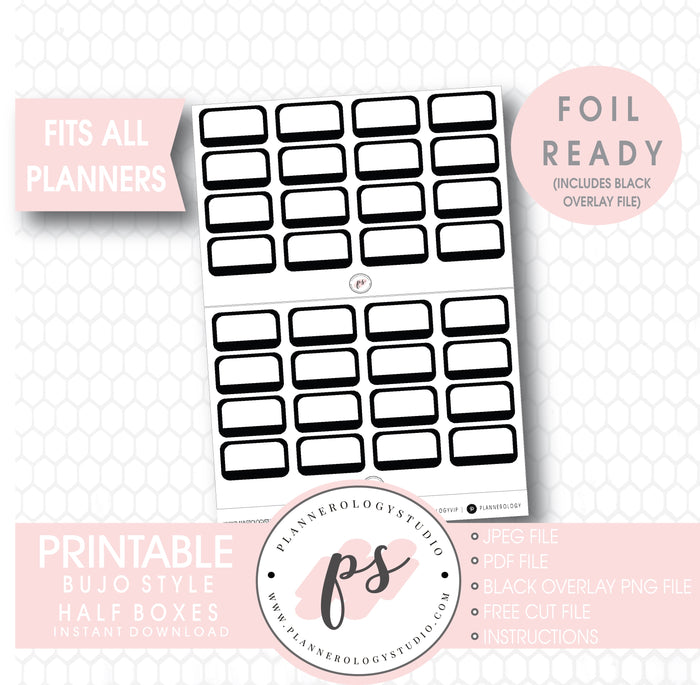 TINY BOW Printable Planner Stickers Foil Ready Functional 