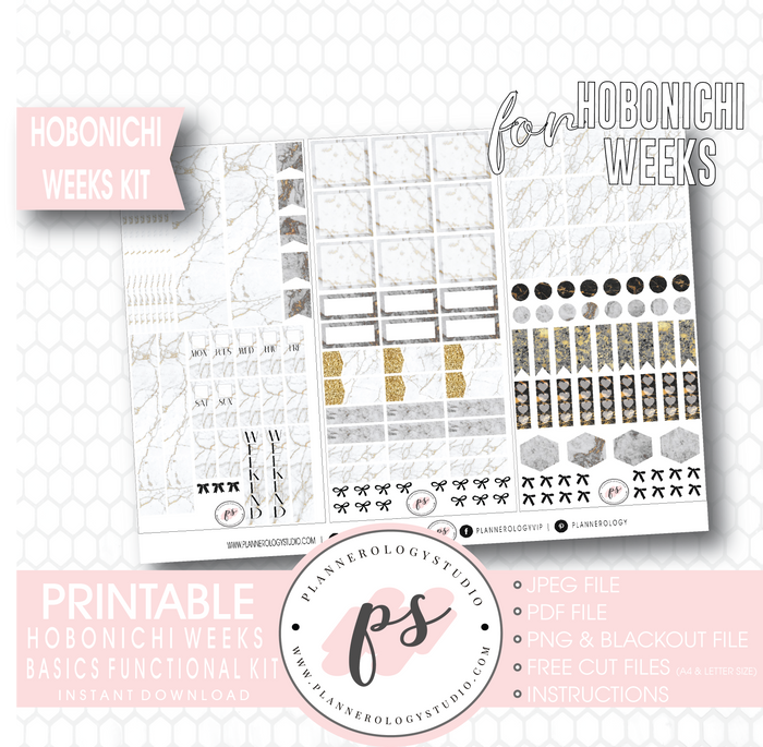 Hobonichi Weeks Date Cover Planner Stickers  PRINTABLE PLANNER STICKE –  Bella Rose Paper Co